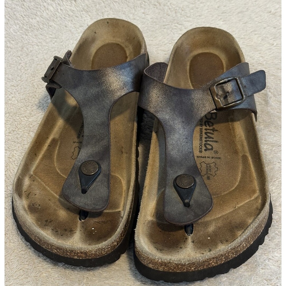 Birkenstock Betula Gizeh Women's  Slip On Thong Sandals - Copper Strap Sz 7 EU38